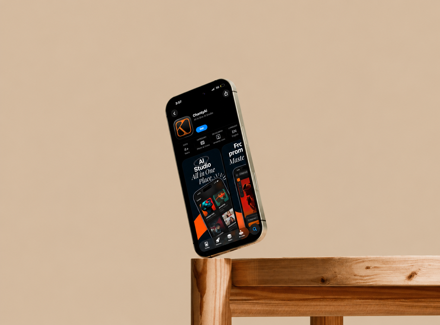 ChantyAi displayed on an iPhone